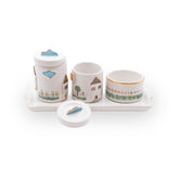 Kit Higiene Casinha C/ Ouro 4 pçs