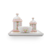 Kit Higiene Rose Garden - Coleção Monise Rosa 4 pçs