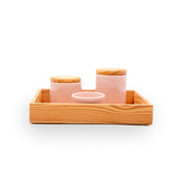 Kit Higiene Basic Color Bandeja Natural 4 pçs