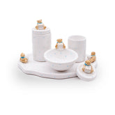 Kit Higiene Urso Cubo Poa 4 pçs