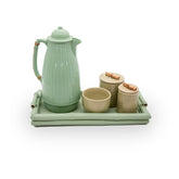 Kit Higiene Bambu Verde Com Garrafa 5 pçs