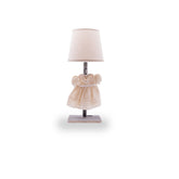 Abajur Madeira Menina Com Cúpula