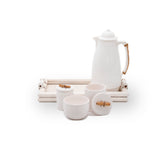 Garrafa Térmica Bambu Branco