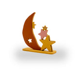 Enfeite De Prateleira - Lua E Estrela - Amarelo