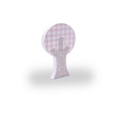 Enfeite De Prateleira Árvore Vichy Rosa