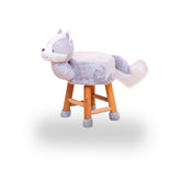 Banquinho De Pelúcia Raposa Cinza