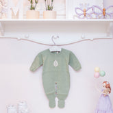 Macacão Básico Com Folhas Verde ( P )