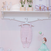 Jardineira Bolinha Bordada Rosa Bebe ( P )