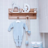 Macacão Tricot Trança Nova Azul Bebe ( PP )