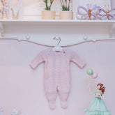 Saída Maternidade Trança Grossa Rosa Bebe ( PP )