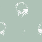 Papel Guirlanda Pássaros Verde Celadon ( Faixa 1.70 H )