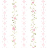 Papel Rose Garden Listras Rosa ( Faixa 2.80 H )