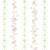 Papel Rose Garden Listras Verde ( Faixa 2.80 H )