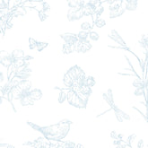 Papel Toile Borboleta Azul Náutico ( Faixa 1.70 H )