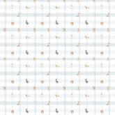 Papel Xadez Dog Azul ( Faixa 1.70 H )