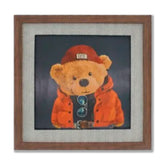 Quadro Com Luz - Urso Com Gorro