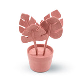Mini Vaso De Camurça Rosa
