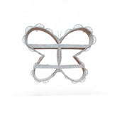 Nicho De Borboleta Branco De Rattan