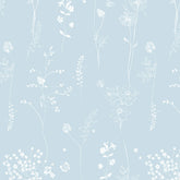 Papel Chuva De Flores Azul Quartz ( Faixa 3.40 H )