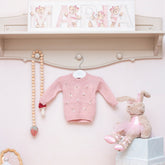 Casaco Raminho Bordado Rosa Quartz ( G )