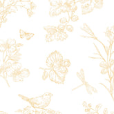 Papel Toile Borboletas Amarelo ( Faixa 3.40 H )
