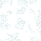 Papel Toile Borboleta Azul Náutico ( Faixa 2.80 H )