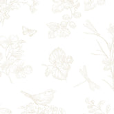 Papel Toile Borboleta Bege ( Faixa 2.80 H )