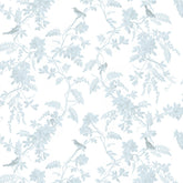 Papel Toile Pássaros Azul Quartz ( Faixa 3.40 H )