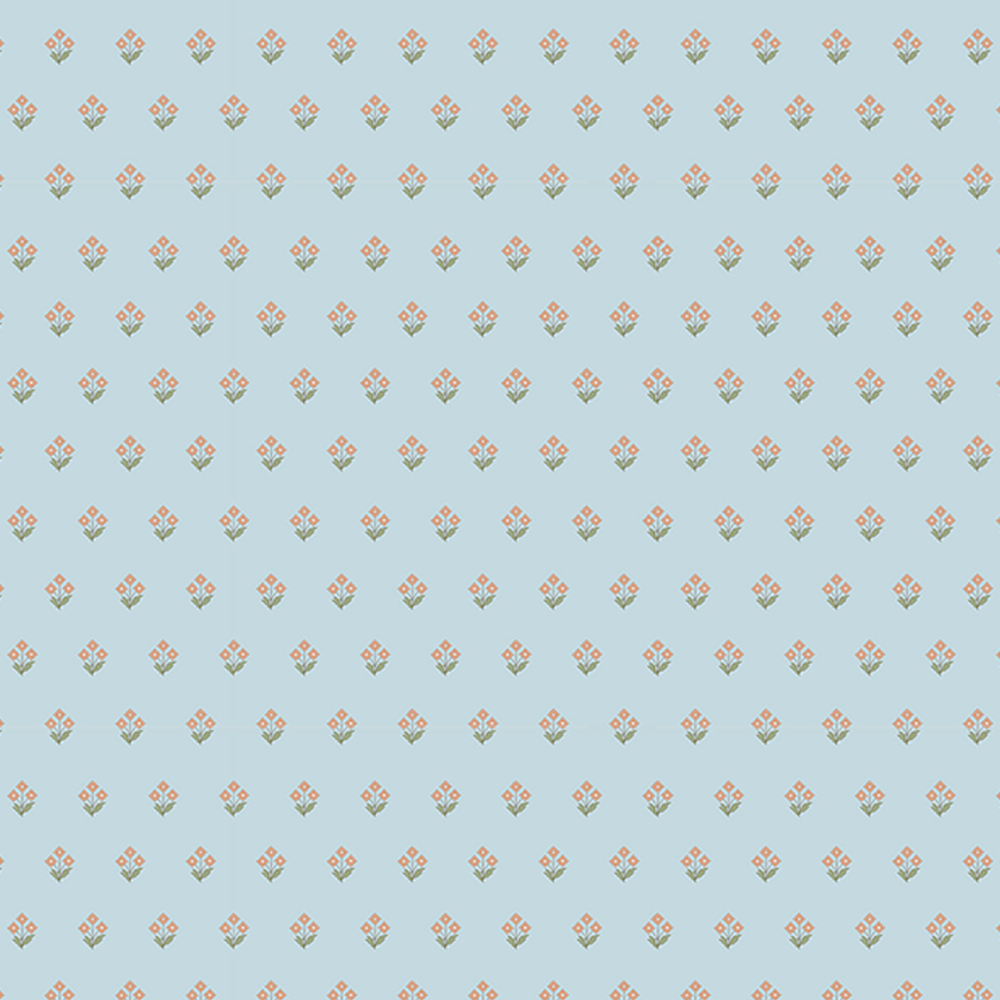 Papel Floral Azul  ( Faixa 1.70 H )