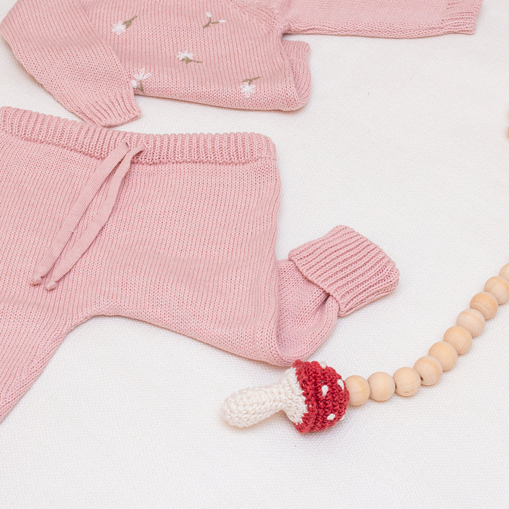 Calça Tricot Rosa Quartz ( G )