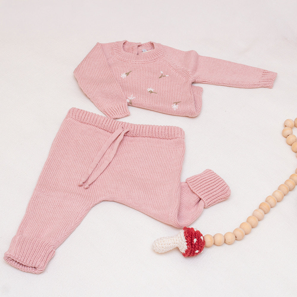 Calça Tricot Rosa Quartz ( G )