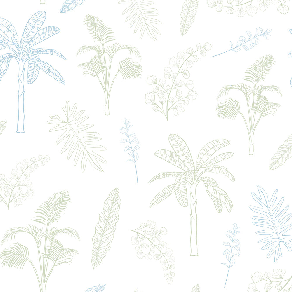 Papel Folhagens Tropical