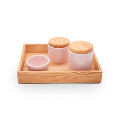Kit Higiene Basic Color Bandeja Natural 4 pçs