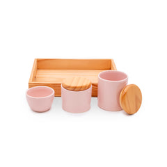 Kit Higiene Basic Color Bandeja Natural 4 pçs