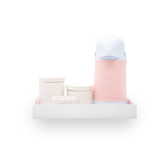 Kit Higiene Básico 1/2 Lua Poa Rosa bebê 5 pçs