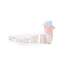 Kit Higiene Básico 1/2 Lua Poa Rosa bebê 5 pçs