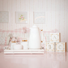 Kit Higiene Bambu Branco Com Garrafa