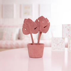 Mini Vaso De Camurça Rosa