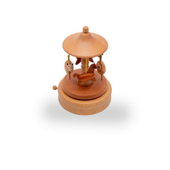Mini Carrossel Música Cavalinho De Madeira