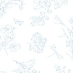 Papel Toile Borboletas Azul Quartz