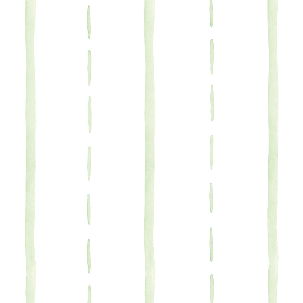 Papel Listra Aquareladas Verde Floresta