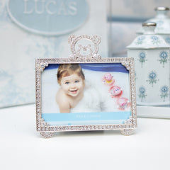 Porta Retrato Urso Teddy Contorno De Strass