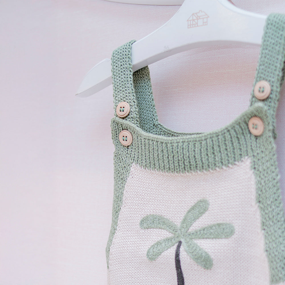 Romper Coqueiro Verde & Bege ( P )