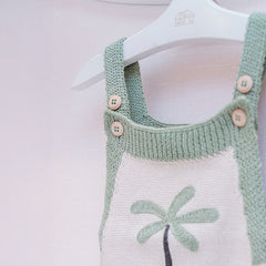 Romper Coqueiro Verde & Bege ( P )