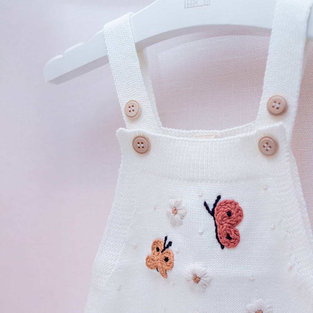 Romper Borboleta Off White ( M )