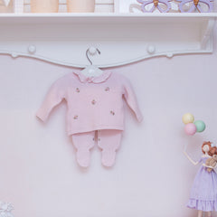 Kit Blusa + Calça Flores Rosa ( P )