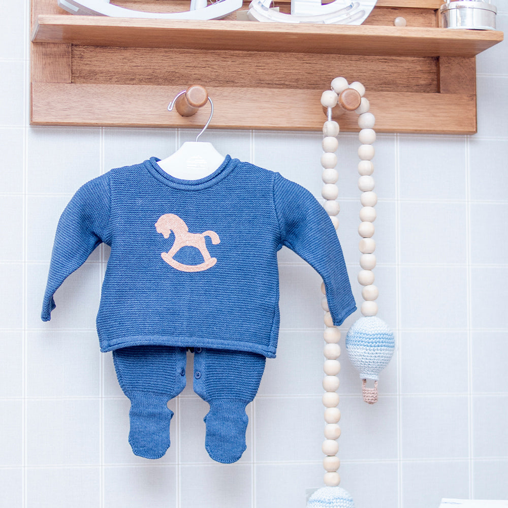 Kit Casaco + Calça Cavalinho Azul Marinho ( PP )