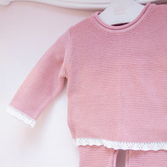 Kit Casaco + Calça Rosa ( P )