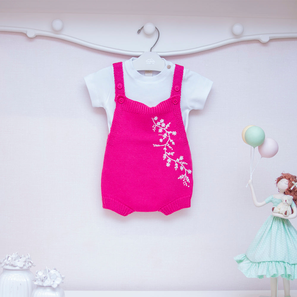 Romper Floral Lateral Rosa Pink ( P )