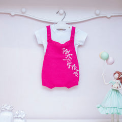 Romper Floral Lateral Rosa Pink ( P )